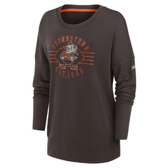 Cleveland Browns Women's Rewind Playback Icon Performance Pullover Sweatshirt | NFL On sale
