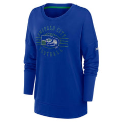 Seattle Seahawks Women's Rewind Playback Icon Performance Pullover Sweatshirt | NFL Discount