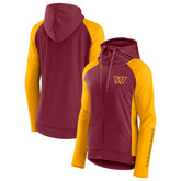 Washington Commanders Women's End Around Lightweight Raglan Full-Zip Hoodie Jacket | NFL New