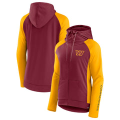 Washington Commanders Women's End Around Lightweight Raglan Full-Zip Hoodie Jacket | NFL New