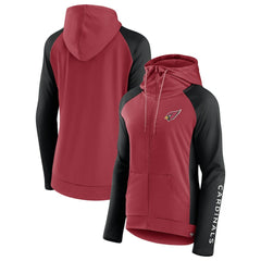 Arizona Cardinals Women's End Around Lightweight Raglan Full-Zip Hoodie Jacket | NFL New