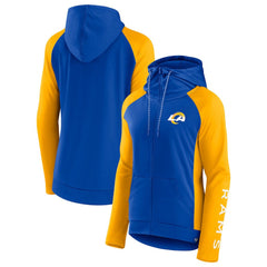 Los Angeles Rams Women's End Around Lightweight Raglan Full-Zip Hoodie Jacket | NFL US