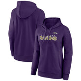 Baltimore Ravens Women's Iconic Cotton Fleece Checklist Pullover Hoodie | NFL On sale
