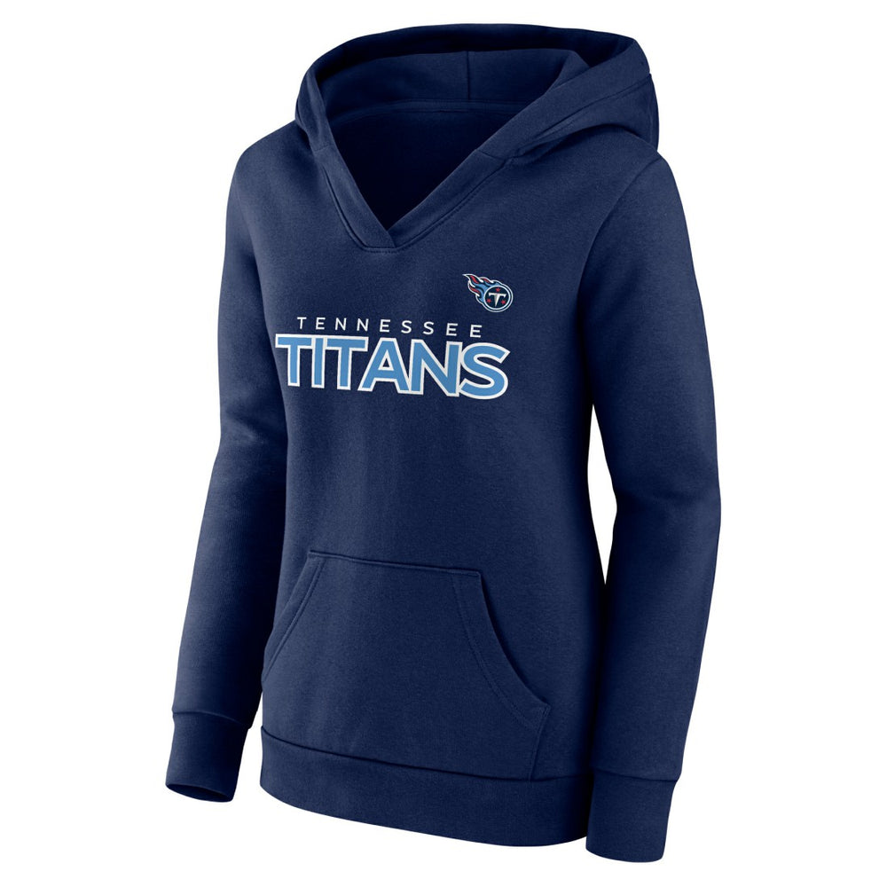 Tennessee Titans Women's Iconic Cotton Fleece Checklist Pullover Hoodie | NFL Hot