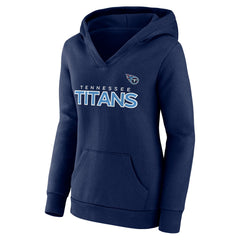 Tennessee Titans Women's Iconic Cotton Fleece Checklist Pullover Hoodie | NFL Hot