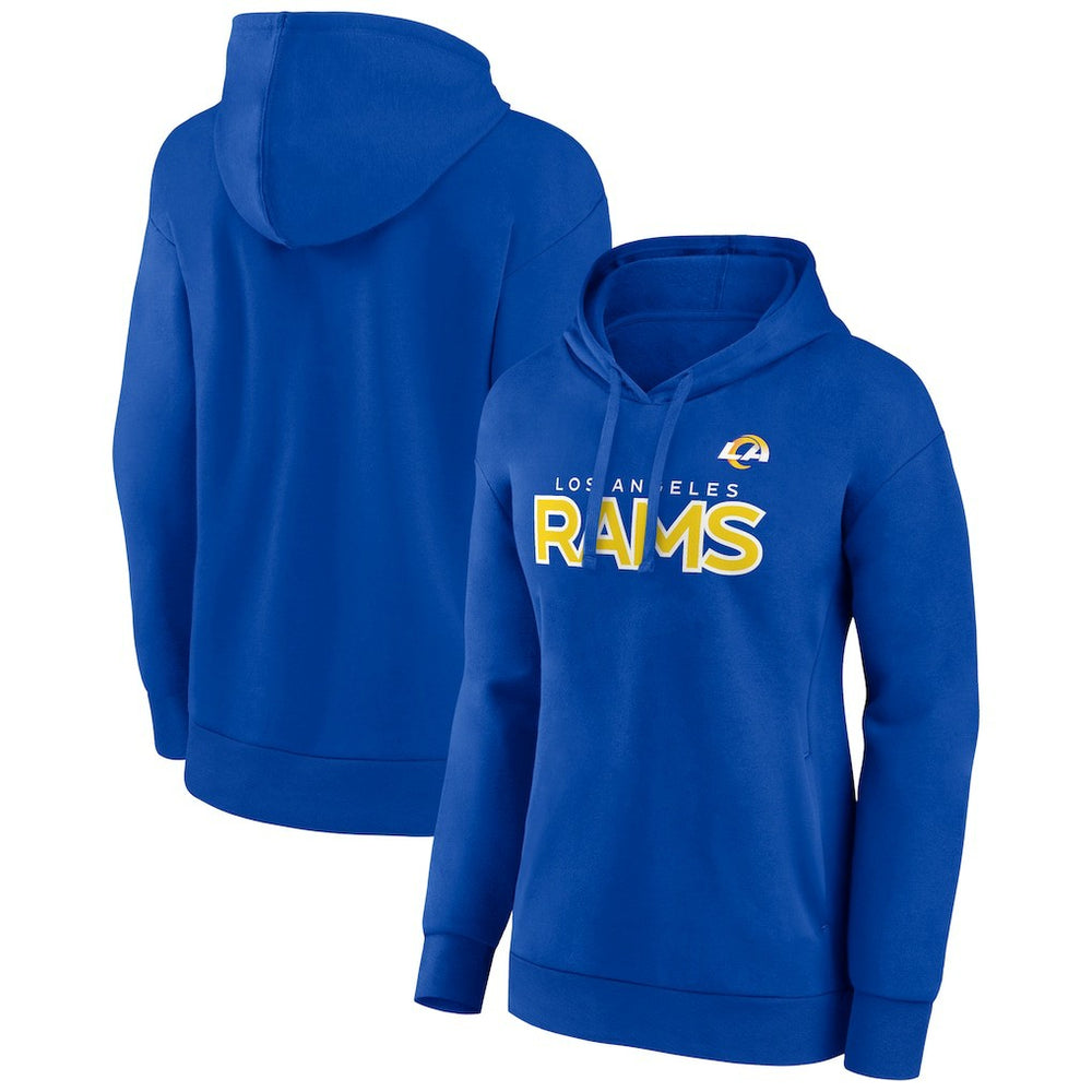 Los Angeles Rams Women's Iconic Cotton Fleece Checklist Pullover Hoodie | NFL Online
