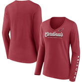 Arizona Cardinals Women's Drive Forward V-Neck Long Sleeve T-Shirt | NFL Online
