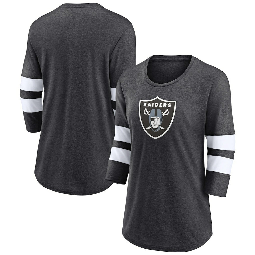 Las Vegas Raiders Women's Primary Logo 3/4 Sleeve Scoop Neck T-Shirt | NFL On sale