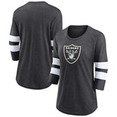 Las Vegas Raiders Women's Primary Logo 3/4 Sleeve Scoop Neck T-Shirt | NFL On sale