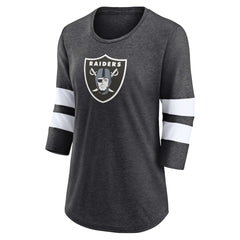 Las Vegas Raiders Women's Primary Logo 3/4 Sleeve Scoop Neck T-Shirt | NFL On sale