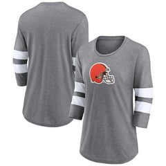 Cleveland Browns Women's Primary Logo 3/4 Sleeve Scoop Neck T-Shirt | NFL New