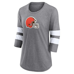 Cleveland Browns Women's Primary Logo 3/4 Sleeve Scoop Neck T-Shirt | NFL New