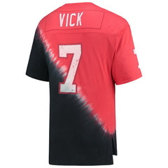 Atlanta Falcons Michael Vick Retired Player Name & Number Diagonal Tie-Dye V-Neck T-Shirt | NFL Discount