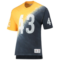 Pittsburgh Steelers Troy Polamalu Retired Player Name & Number Diagonal Tie-Dye V-Neck T-Shirt | NFL Online