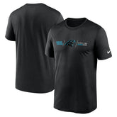 Carolina Panthers Horizontal Lockup Legend Performance T-Shirt | NFL On sale