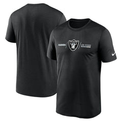 Las Vegas Raiders Horizontal Lockup Legend Performance T-Shirt | NFL Near me