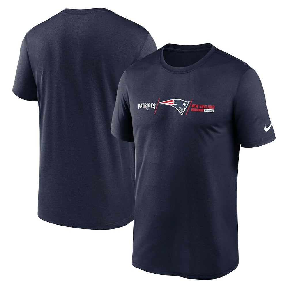 New England Patriots Horizontal Lockup Legend T-Shirt | NFL Discount