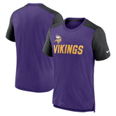 Minnesota Vikings Color Block Team Name T-Shirt | NFL Sale