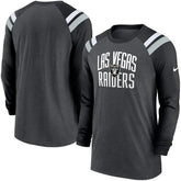 Las Vegas Raiders Tri-Blend Raglan Athletic Long Sleeve Fashion T-Shirt | NFL Outlet
