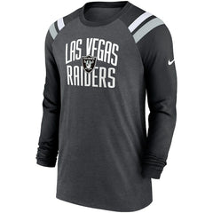 Las Vegas Raiders Tri-Blend Raglan Athletic Long Sleeve Fashion T-Shirt | NFL Outlet