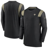 New Orleans Saints Sideline Tonal Logo Performance Player Long Sleeve T-Shirt | NFL Sale