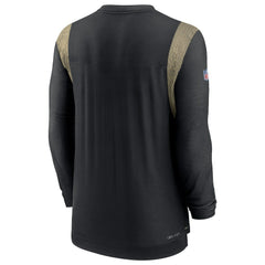 New Orleans Saints Sideline Tonal Logo Performance Player Long Sleeve T-Shirt | NFL Sale
