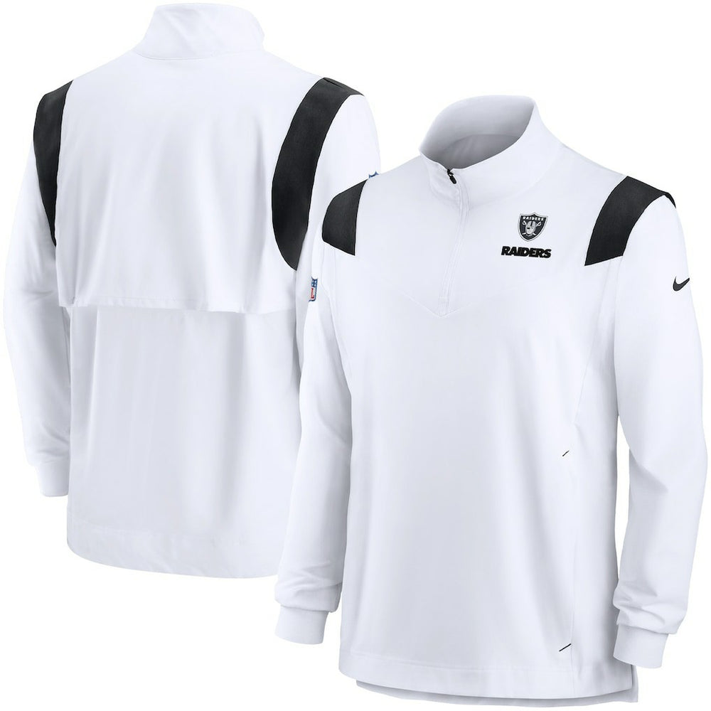 Las Vegas Raiders Sideline Coach Chevron Lockup Quarter-Zip Long Sleeve Top | NFL On sale
