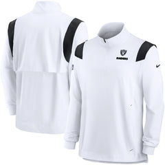 Las Vegas Raiders Sideline Coach Chevron Lockup Quarter-Zip Long Sleeve Top | NFL On sale
