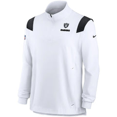 Las Vegas Raiders Sideline Coach Chevron Lockup Quarter-Zip Long Sleeve Top | NFL On sale