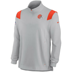 Cleveland Browns Sideline Coach Chevron Lockup Quarter-Zip Long Sleeve Top | NFL Hot