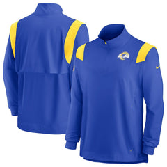 Los Angeles Rams Sideline Coach Chevron Lockup Quarter-Zip Long Sleeve Top | NFL Outlet