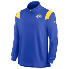 Los Angeles Rams Sideline Coach Chevron Lockup Quarter-Zip Long Sleeve Top | NFL Outlet