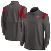 Tampa Bay Buccaneers Sideline Coach Chevron Lockup Quarter-Zip Long Sleeve Top | NFL New