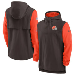 Cleveland Browns Sideline Player Quarter-Zip Hoodie | NFL Online