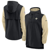 New Orleans Saints Sideline Player Quarter-Zip Hoodie | NFL Outlet