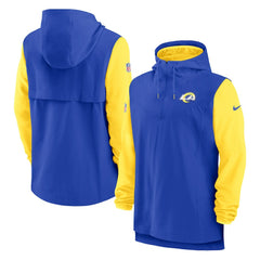 Los Angeles Rams Sideline Player Quarter-Zip Hoodie Jacket | NFL New