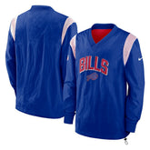 Buffalo Bills Sideline Athletic Stack V-Neck Pullover Windshirt Jacket | NFL Discount