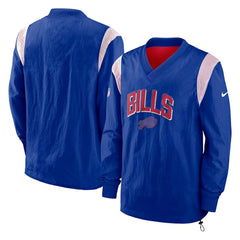 Buffalo Bills Sideline Athletic Stack V-Neck Pullover Windshirt Jacket | NFL Discount