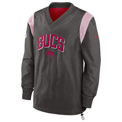 Tampa Bay Buccaneers Sideline Athletic Stack V-Neck Pullover Windshirt Jacket | NFL Near me