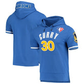 Royal Stephen Curry Golden State Warriors Pro Standard Name & Number Short Sleeve Pullover Hoodie sale | NBA