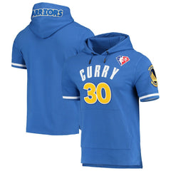 Royal Stephen Curry Golden State Warriors Pro Standard Name & Number Short Sleeve Pullover Hoodie sale | NBA
