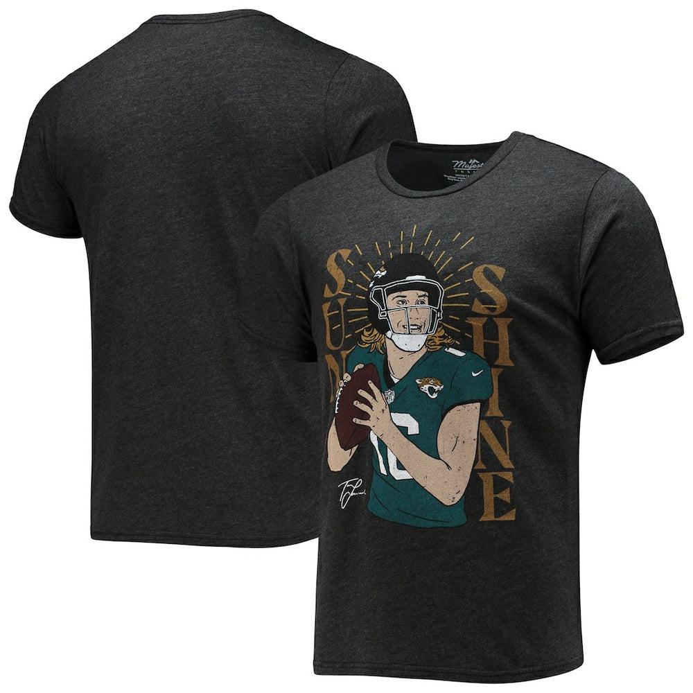 Jacksonville Jaguars Trevor Lawrence Majestic Threads Tri-Blend Player Graphic T-Shirt | NFL Discount