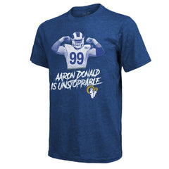 Los Angeles Rams Aaron Donald Majestic Threads Tri-Blend Player Graphic T-Shirt | NFL New