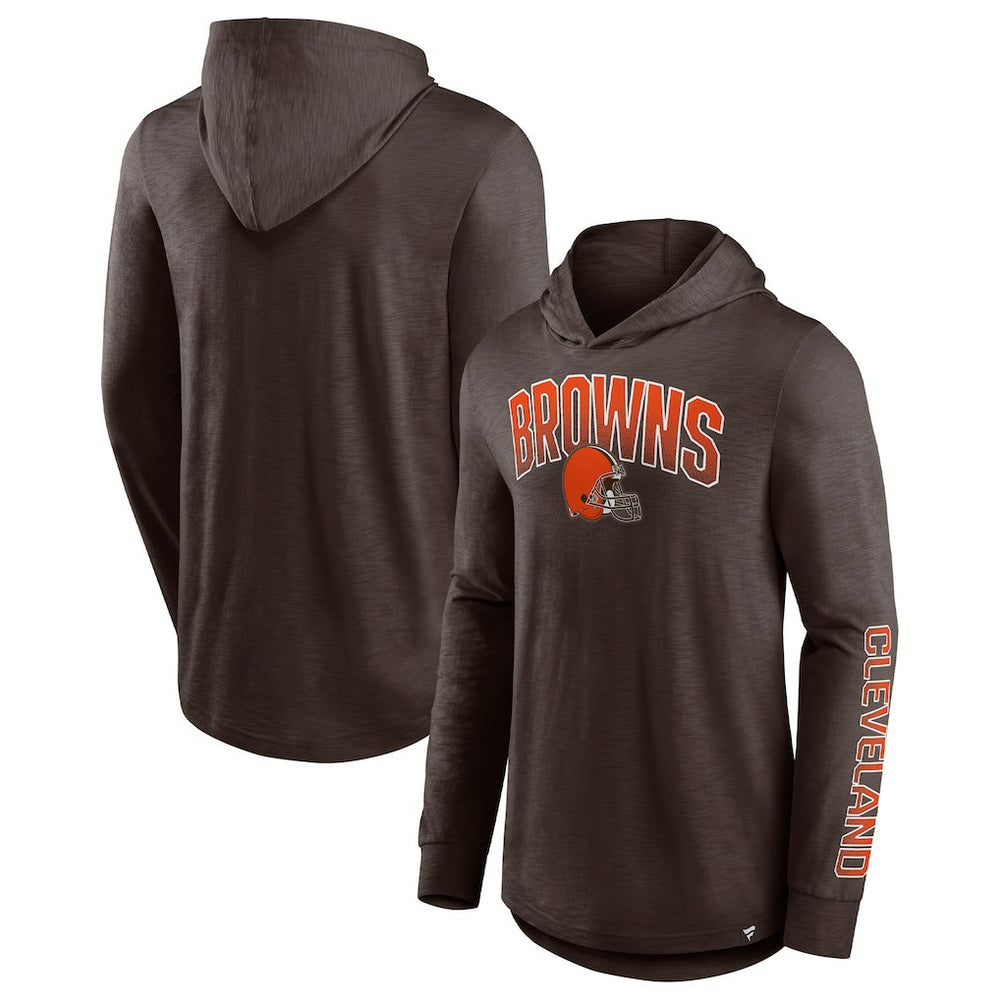 Cleveland Browns Front Runner Long Sleeve Hooded T-Shirt | NFL Discount