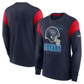 Tennessee Titans Rewind Playback Helmet Long Sleeve T-Shirt | NFL Online