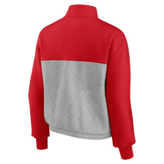 St. Louis Cardinals Fanatics Women's Iconic Cinch Waist Quarter-Zip Top - MLB Tops