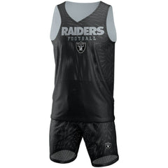 Las Vegas Raiders FOCO Colorblock Mesh V-Neck & Shorts Set | NFL Sale