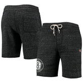 Charcoal Brooklyn Nets Homage Primary Logo Tri-Blend Sweat Shorts | NBA