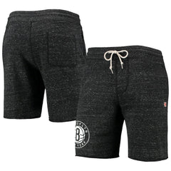 Charcoal Brooklyn Nets Homage Primary Logo Tri-Blend Sweat Shorts | NBA