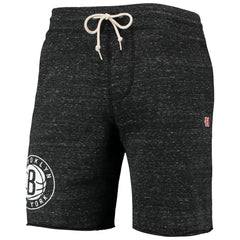 Charcoal Brooklyn Nets Homage Primary Logo Tri-Blend Sweat Shorts | NBA